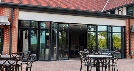 Exterior Moveable Glass Walls – horizontal folding Exterior Moveable Glass Walls - horizontal folding