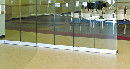 Interior Moveable Glass Wall Horizontal-Rail-System